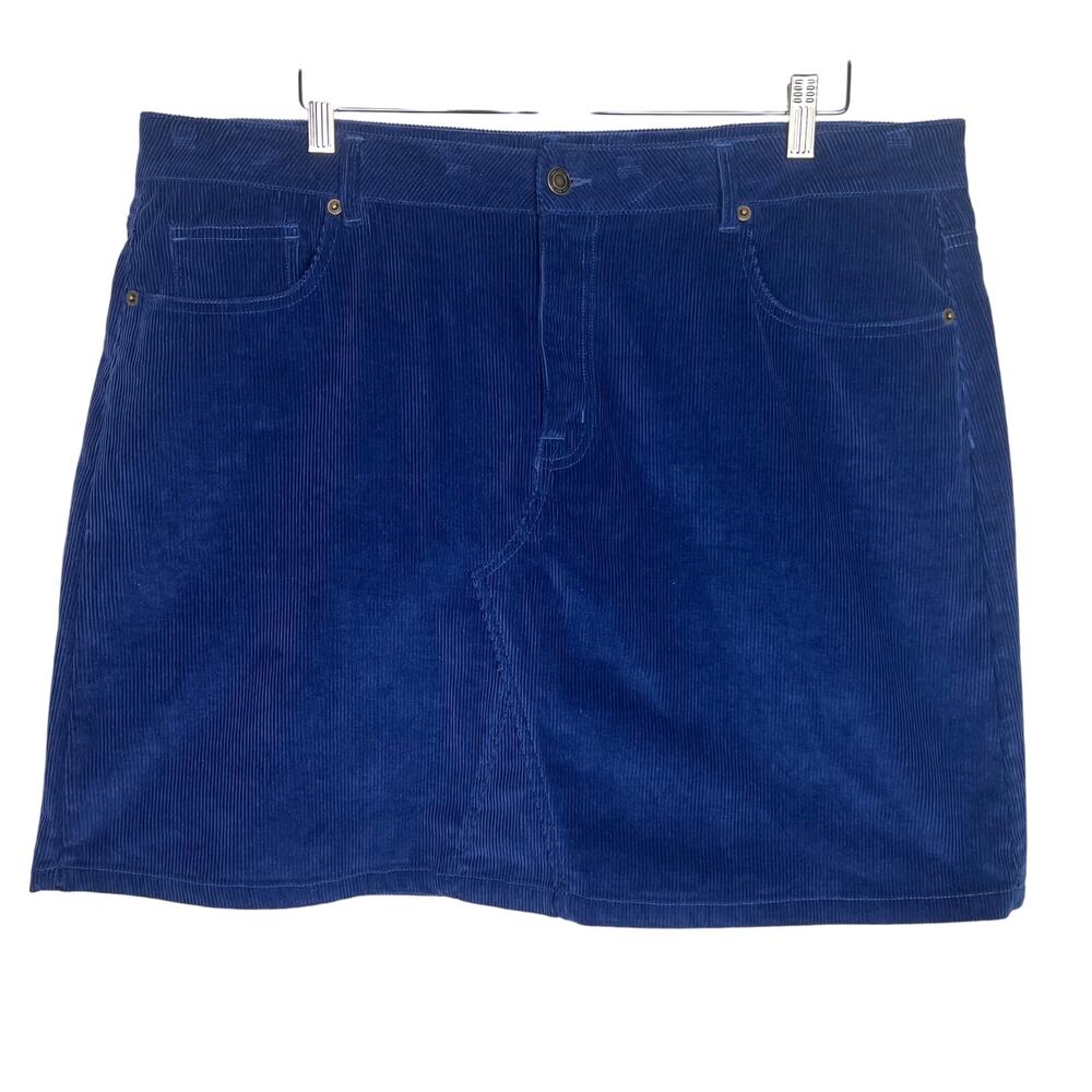 Frye and Co. Women's Size 16 Heritage Blue Corduroy Mini Skirt‎